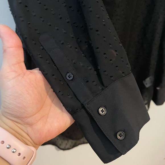 Medina size M black sheer with knitted black polka dots - Picture 2 of 5